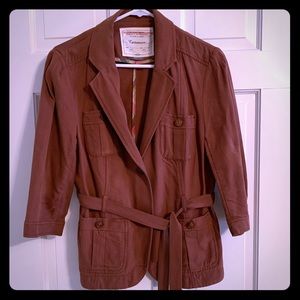 Cartonnier brown 3/4 sleeve blazer